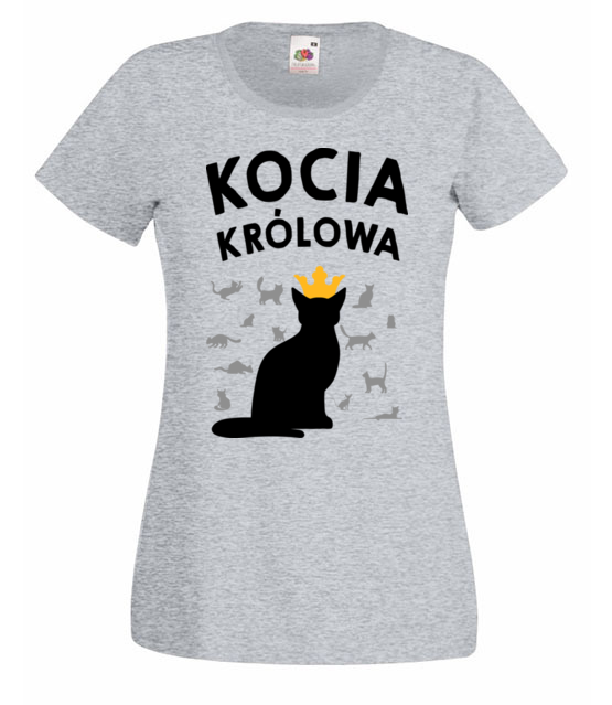Poklony dla kociej krolowej koszulka z nadrukiem milosnicy kotow kobieta jipi pl 1507 63