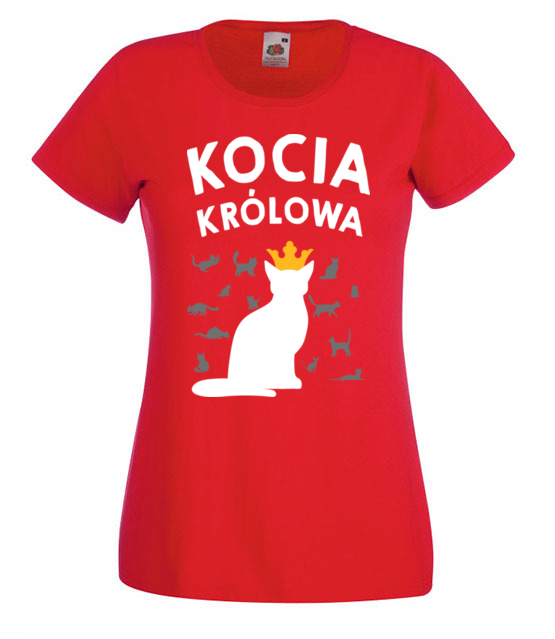Poklony dla kociej krolowej koszulka z nadrukiem milosnicy kotow kobieta jipi pl 1508 60
