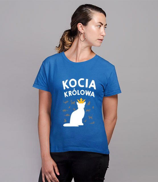 Poklony dla kociej krolowej koszulka z nadrukiem milosnicy kotow kobieta jipi pl 1508 79