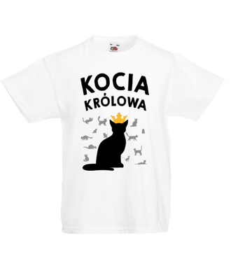Pokłony dla kociej królowej - Koszulka z nadrukiem - Miłośnicy kotów - Dziecięca