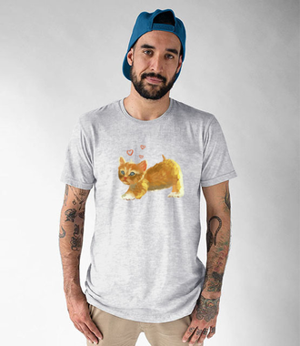Kotek jak malowany - Koszulka z nadrukiem - Miłośnicy kotów - Męska