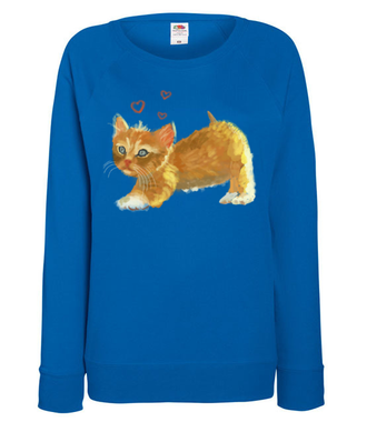 Kotek jak malowany - Bluza z nadrukiem - Miłośnicy kotów - Damska