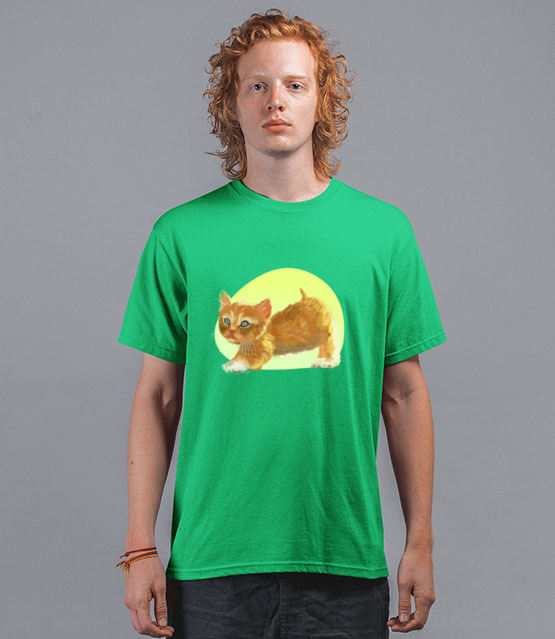 Uroczy kotek koszulka z nadrukiem milosnicy kotow mezczyzna jipi pl 1510 194