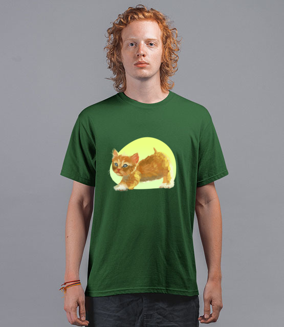 Uroczy kotek koszulka z nadrukiem milosnicy kotow mezczyzna jipi pl 1510 195