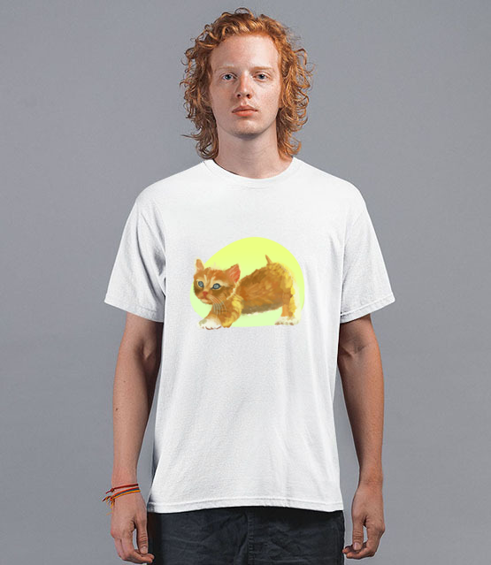 Uroczy kotek koszulka z nadrukiem milosnicy kotow mezczyzna jipi pl 1510 40