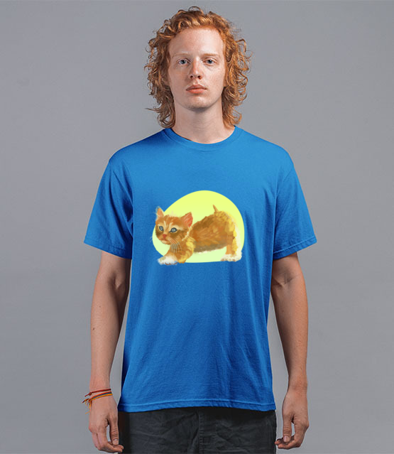 Uroczy kotek koszulka z nadrukiem milosnicy kotow mezczyzna jipi pl 1510 43