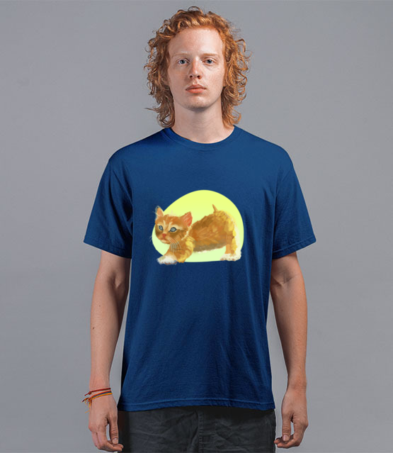 Uroczy kotek koszulka z nadrukiem milosnicy kotow mezczyzna jipi pl 1510 44