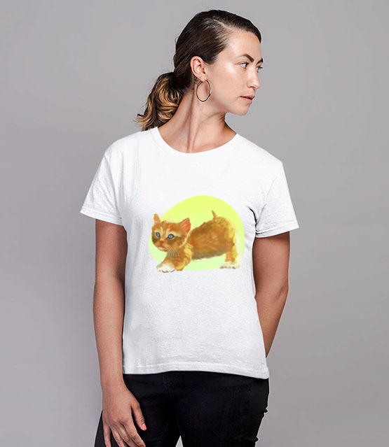 Uroczy kotek koszulka z nadrukiem milosnicy kotow kobieta jipi pl 1510 77