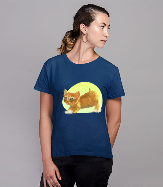Uroczy kotek koszulka z nadrukiem milosnicy kotow kobieta jipi pl 1510 80