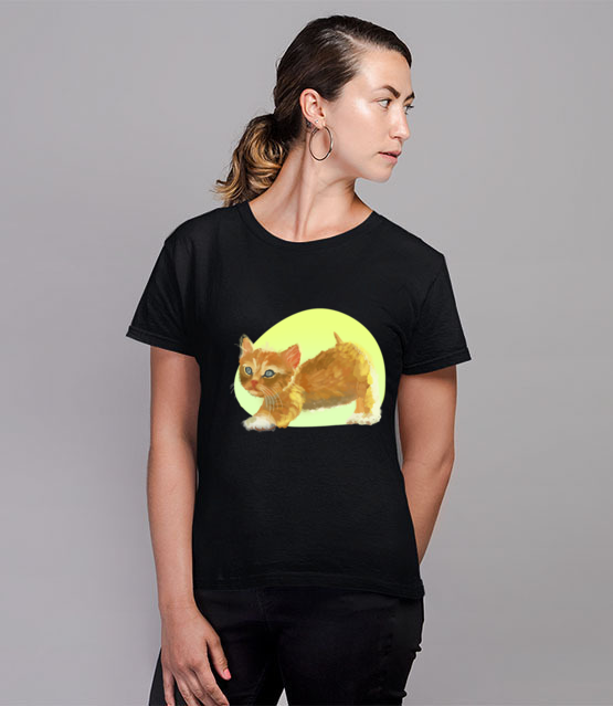 Uroczy kotek koszulka z nadrukiem milosnicy kotow kobieta jipi pl 1511 76