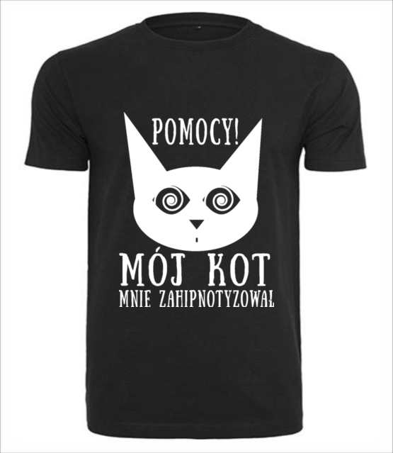 Kot hipnotyzer koszulka z nadrukiem milosnicy kotow mezczyzna jipi pl 1513 1