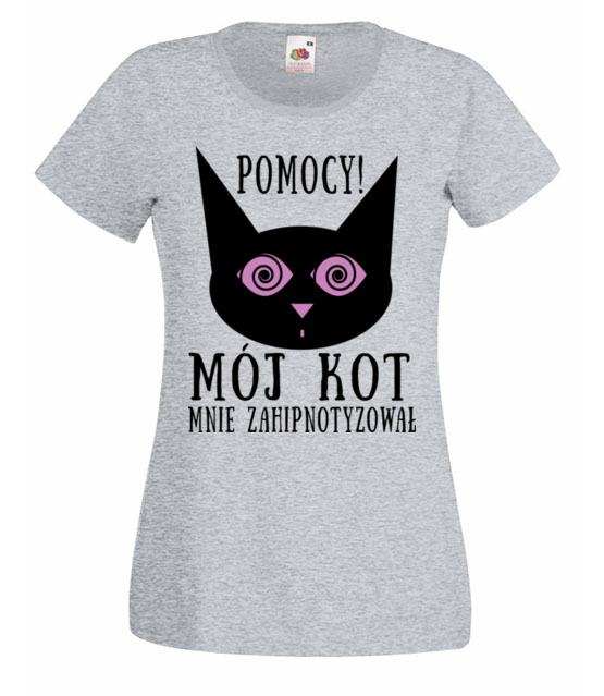 Kot hipnotyzer koszulka z nadrukiem milosnicy kotow kobieta jipi pl 1512 63