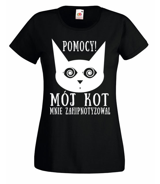 Kot hipnotyzer koszulka z nadrukiem milosnicy kotow kobieta jipi pl 1513 59