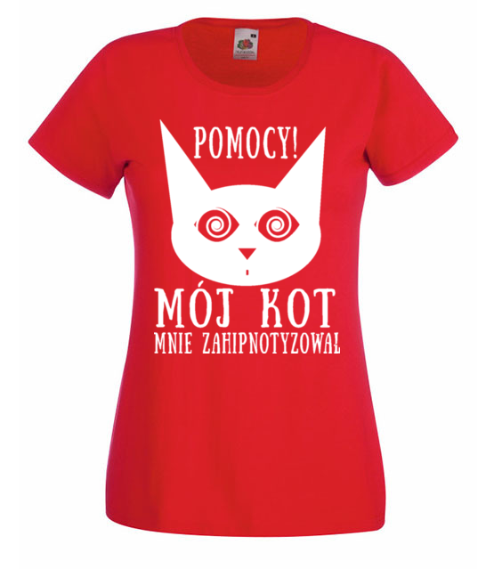 Kot hipnotyzer koszulka z nadrukiem milosnicy kotow kobieta jipi pl 1513 60