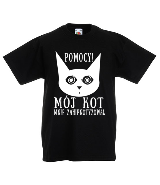 Kot hipnotyzer koszulka z nadrukiem milosnicy kotow dziecko jipi pl 1513 82