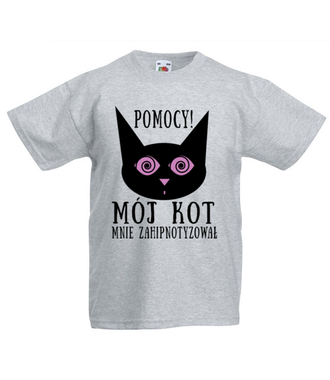 Kot hipnotyzer - Koszulka z nadrukiem - Miłośnicy kotów - Dziecięca