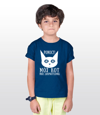 Kot hipnotyzer - Koszulka z nadrukiem - Miłośnicy kotów - Dziecięca