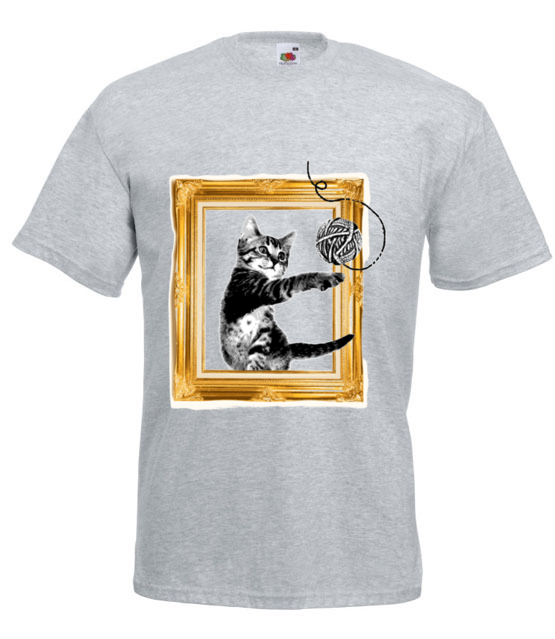 Kot w ramce vintage koszulka z nadrukiem milosnicy kotow mezczyzna jipi pl 1514 6