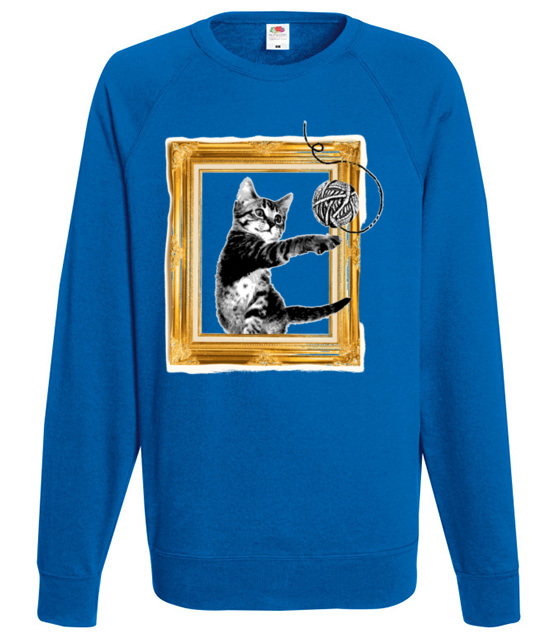 Kot w ramce vintage bluza z nadrukiem milosnicy kotow mezczyzna jipi pl 1514 109