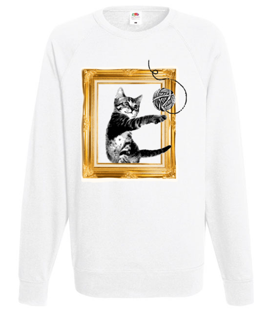 Kot w ramce vintage bluza z nadrukiem milosnicy kotow mezczyzna jipi pl 1515 106