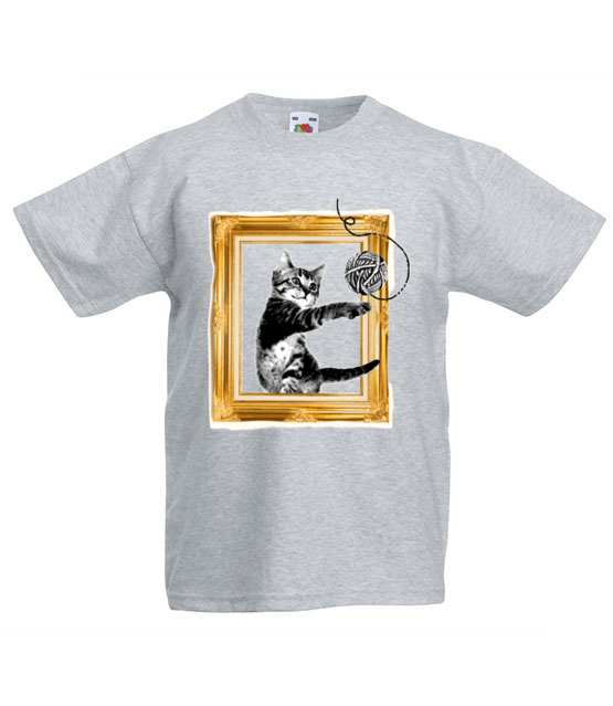 Kot w ramce vintage koszulka z nadrukiem milosnicy kotow dziecko jipi pl 1514 87