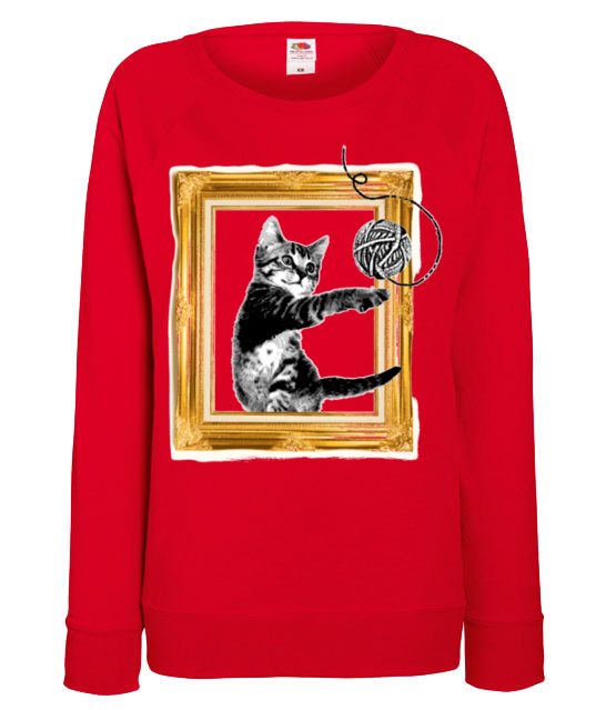 Kot w ramce vintage bluza z nadrukiem milosnicy kotow kobieta jipi pl 1514 116
