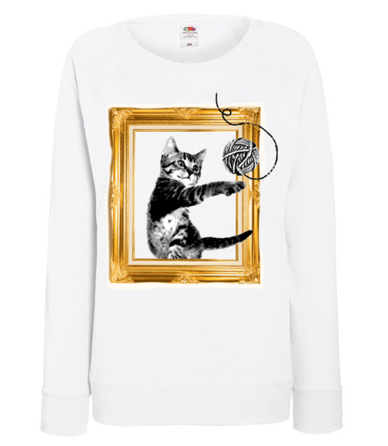 Kot w ramce vintage bluza z nadrukiem milosnicy kotow kobieta jipi pl 1515 114