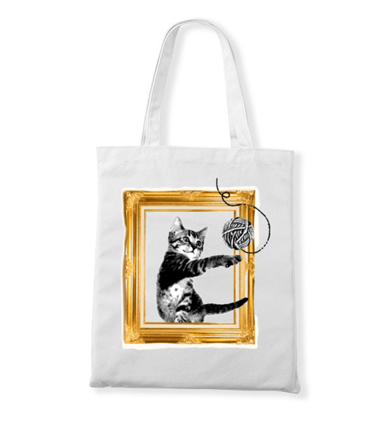 Kot w ramce vintage torba z nadrukiem milosnicy kotow gadzety jipi pl 1515 161