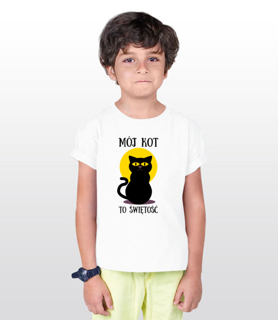 Bo do kota mozna miec dystans koszulka z nadrukiem milosnicy kotow dziecko jipi pl 1516 95
