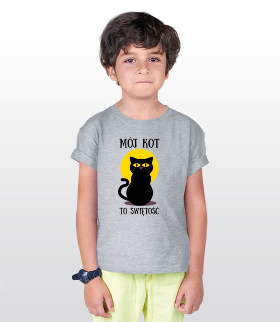 Bo do kota mozna miec dystans koszulka z nadrukiem milosnicy kotow dziecko jipi pl 1516 99