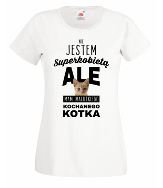 Nie jestem suerkobietą  - Koszulka z nadrukiem - Miłośnicy kotów - Damska