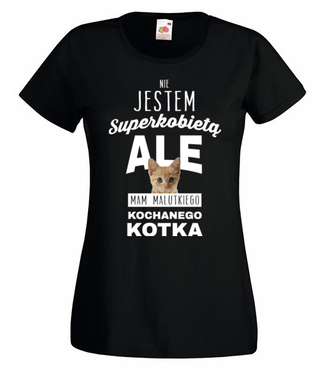 Nie jestem suerkobietą  - Koszulka z nadrukiem - Miłośnicy kotów - Damska