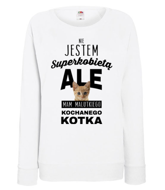 Nie jestem suerkobietą  - Bluza z nadrukiem - Miłośnicy kotów - Damska