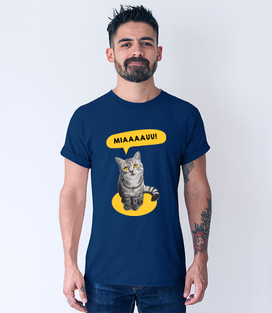 Koci alarm koszulka z nadrukiem milosnicy kotow mezczyzna jipi pl 1520 56
