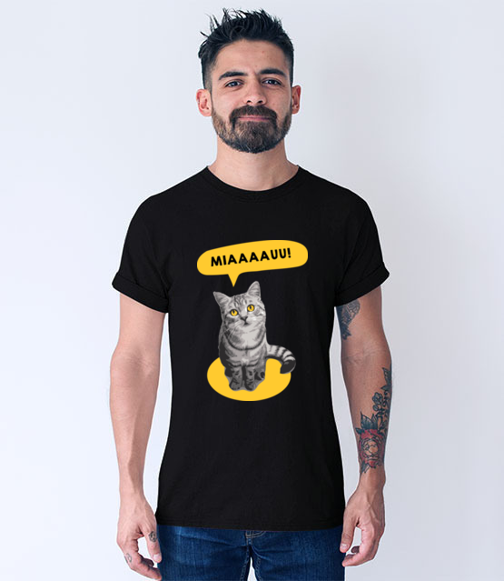 Koci alarm koszulka z nadrukiem milosnicy kotow mezczyzna jipi pl 1521 52