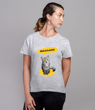 Koci alarm - Koszulka z nadrukiem - Miłośnicy kotów - Damska