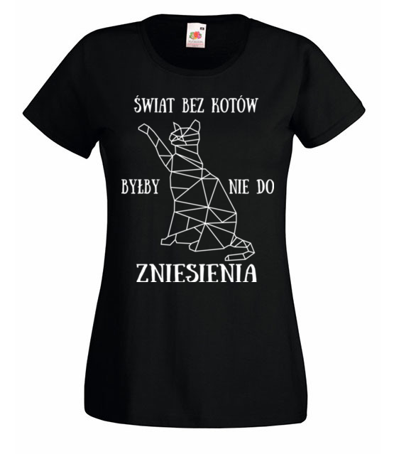 Swiat bez kotow koszulka z nadrukiem milosnicy kotow kobieta jipi pl 1528 59
