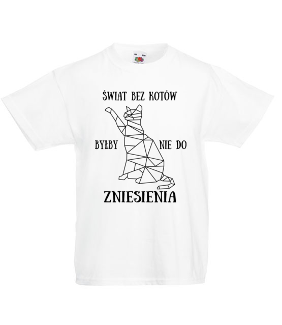 Swiat bez kotow koszulka z nadrukiem milosnicy kotow dziecko jipi pl 1527 83