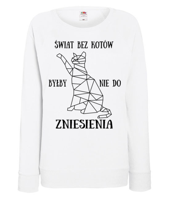 Swiat bez kotow bluza z nadrukiem milosnicy kotow kobieta jipi pl 1527 114