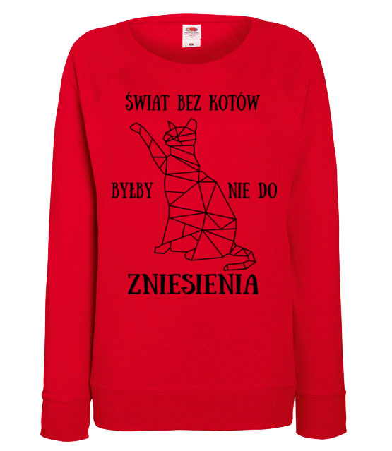 Swiat bez kotow bluza z nadrukiem milosnicy kotow kobieta jipi pl 1527 116