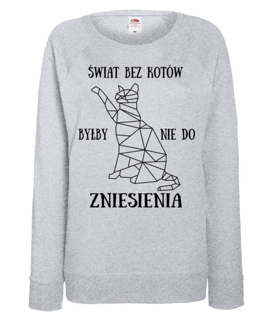 Swiat bez kotow bluza z nadrukiem milosnicy kotow kobieta jipi pl 1527 118