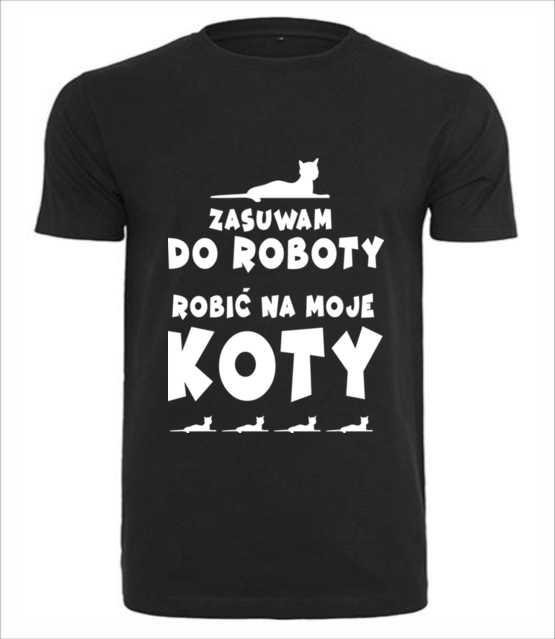 Ktos na koty musi robic koszulka z nadrukiem milosnicy kotow mezczyzna jipi pl 1532 1