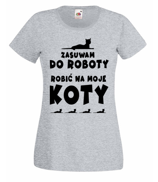 Ktos na koty musi robic koszulka z nadrukiem milosnicy kotow kobieta jipi pl 1531 63
