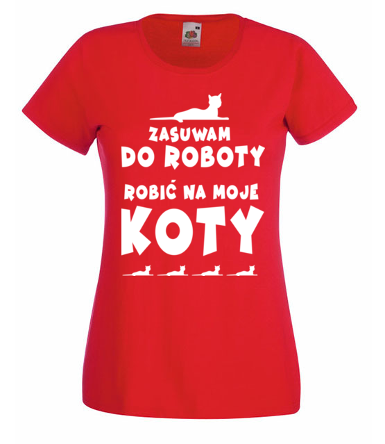 Ktos na koty musi robic koszulka z nadrukiem milosnicy kotow kobieta jipi pl 1532 60
