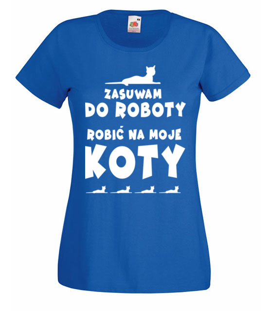 Ktos na koty musi robic koszulka z nadrukiem milosnicy kotow kobieta jipi pl 1532 61