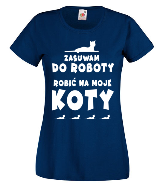Ktos na koty musi robic koszulka z nadrukiem milosnicy kotow kobieta jipi pl 1532 62