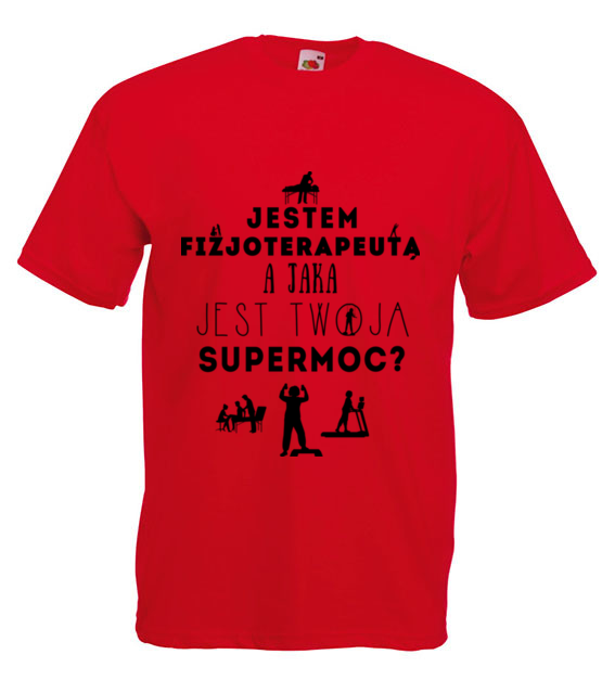 Super moc fizjoterapeuty koszulka z nadrukiem praca mezczyzna jipi pl 1563 4