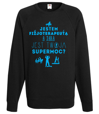 Supermoc fizjoterapeuty - Bluza z nadrukiem - Praca - Męska