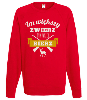 Im większy zwierz - Bluza z nadrukiem - Praca - Męska