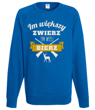 Im większy zwierz - Bluza z nadrukiem - Praca - Męska